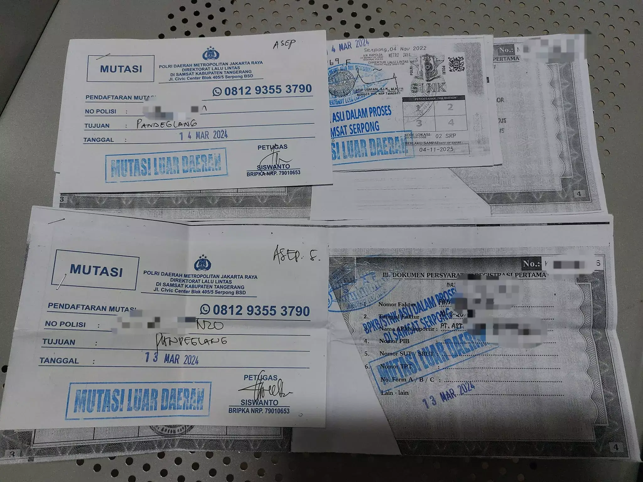 mutasi kendaraan luar daerah