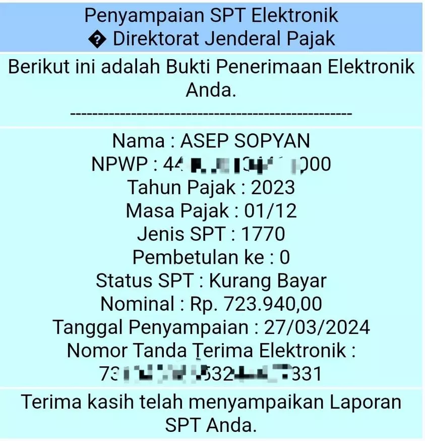pajak kurang bayar