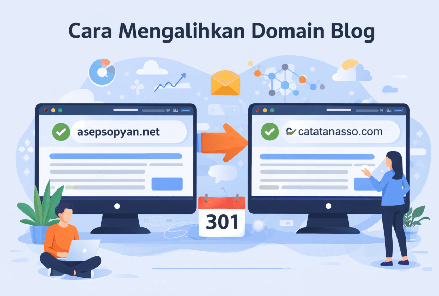 cara mengalihkan domain blog