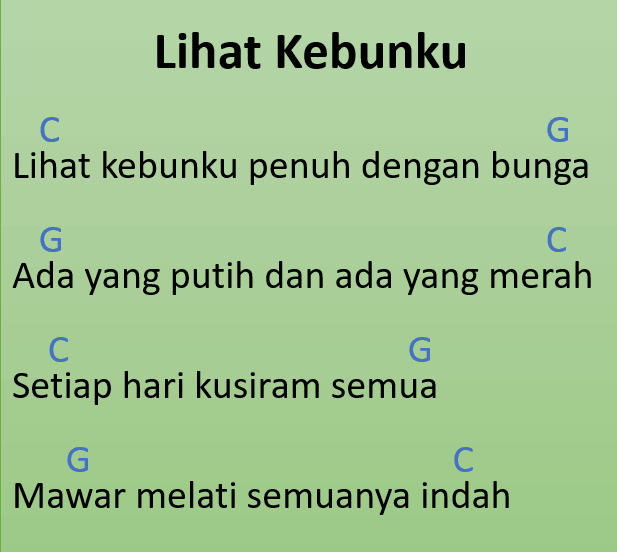chord gitar lihat kebunku